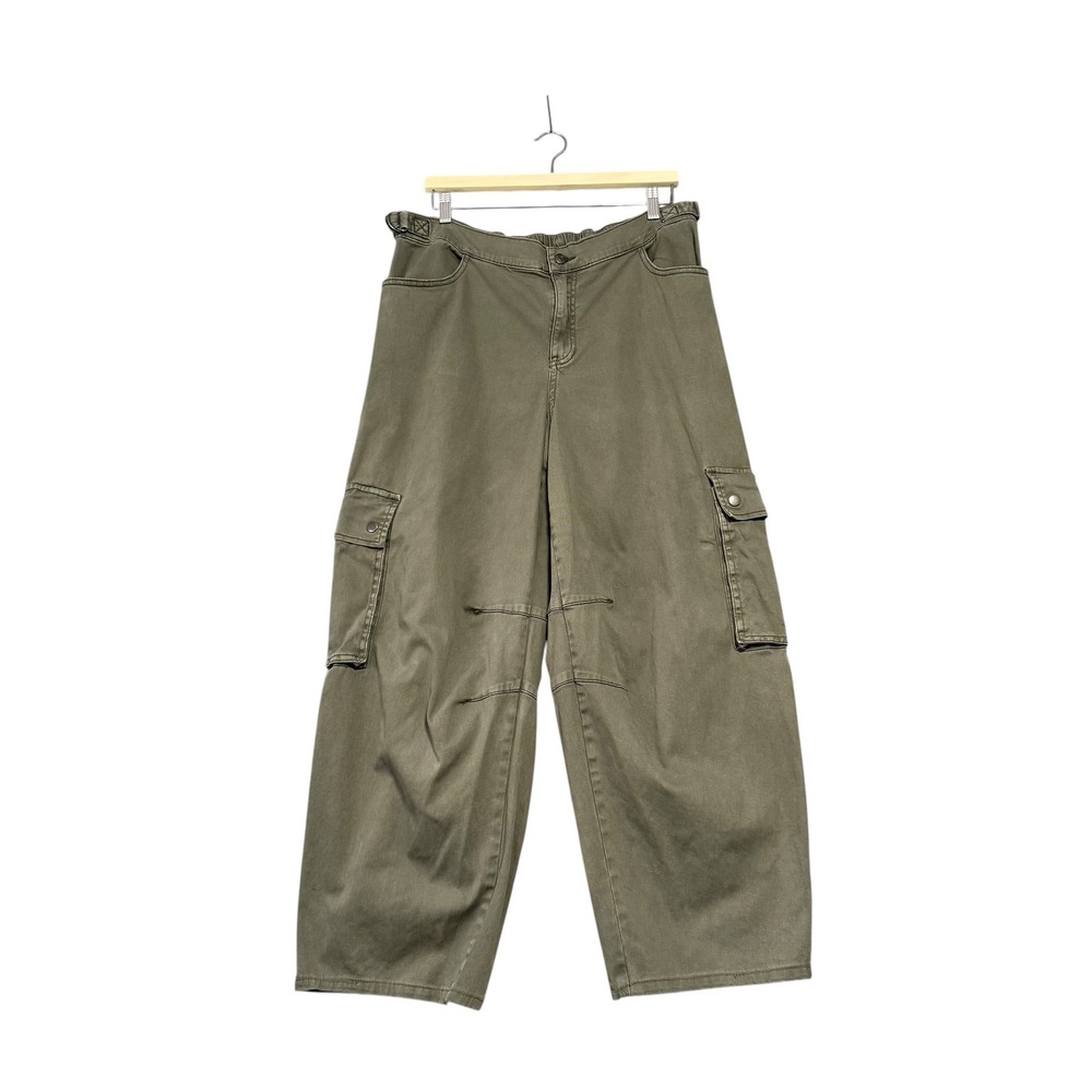 Wild Fable | Cargo Pants Green Baggy Utility Streetwear Size XL Cotton Spandex